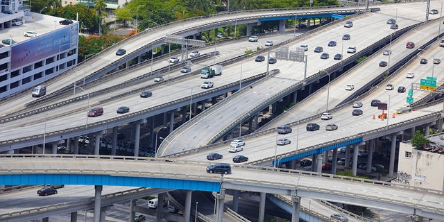 The I-95 highway in Miami where the accident occurred.