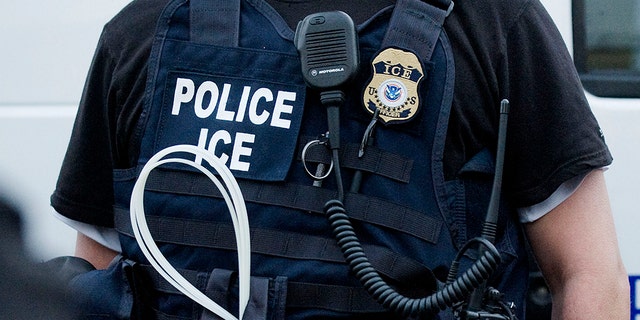 An Immigration and Customs Enforcement officer on patrol in California.