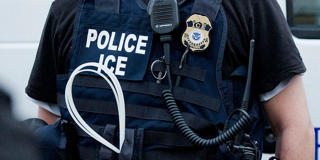 An Immigration and Customs Enforcement officer on patrol in California.