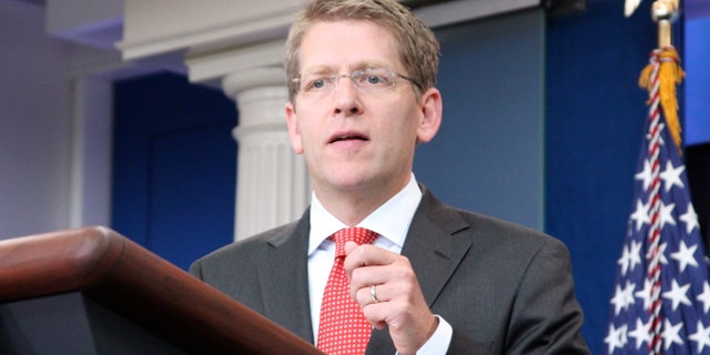 White House Press Secretary Jay Carney speaks at his daily news briefing at the White House July 20.