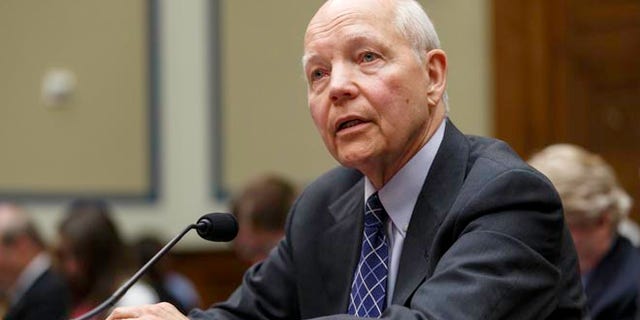 Internal Revenue Service Commissioner John Koskinen testifies under subpoena before the House Oversight Committee on Capitol Hill in Washington, Monday, June 23, 2014.