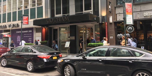 A woman and child were both dead after falling from the Gotham Hotel Friday in New York City.