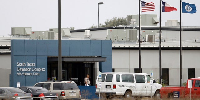 FILE - This Feb. 10, 2009 file photo shows the privately-run South Texas Detention Center in Pearsall, Texas. According to a new report by a prison reform advocacy group, U.S. Customs and Immigration Enforcement has to pay for 3,225 immigrant beds daily at five detention facilities in Texas _ the most of any state _ but the agency has not disclosed how many of those beds are left empty. The report alleges the quota system encourages incarceration and could be wasteful in times of slower immigration. (AP Photo/Eric Gay, File)