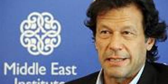 Former cricket star turned Pakistani politician Imran Khan.