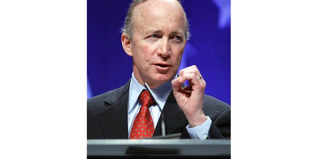 Feb. 2011: Gov Mitch Daniels speaks at the Conservative Political Action Conference in Washington.