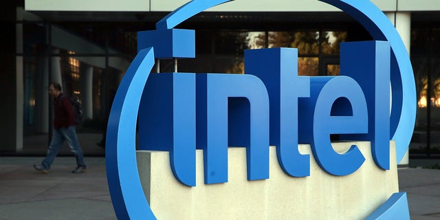 File photo: SANTA CLARA, CA - JANUARY 16: The Intel logo is displayed outside of the Intel headquarters on January 16, 2014 in Santa Clara, California.  (Photo by Justin Sullivan/Getty Images)