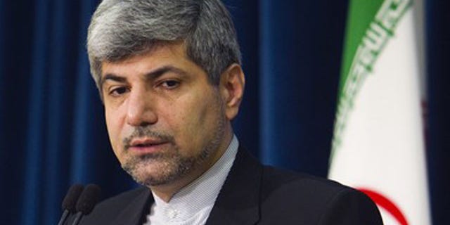 Jun. 28, 2011: Iran's Foreign Ministry spokesman Ramin Mehmanparast speaks to the media in Tehran.