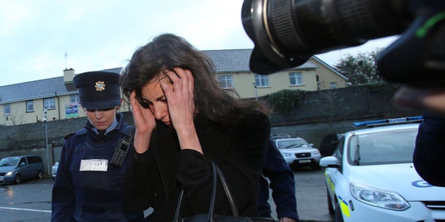 Jan. 7, 2014: Jenny Lauren, centre, Niece of fashion designer Ralph Lauren, arrives at Killaloe District Court, in Killaloe, Ireland.