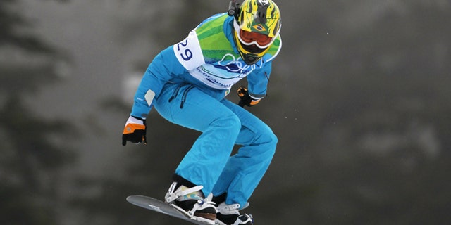 VANCOUVER, BC - FEBRUARY 16: Isabel Clark Ribeiro of Brazil competes during the Ladies' Snowboard cross on day 5 of the Vancouver 2010 Winter Olympics at Cypress Snowboard & Ski-Cross Stadium on February 16, 2010 in Vancouver, Canada. (Photo by Streeter Lecka/Getty Images) *** Local Caption *** Isabel Clark Ribeiro
