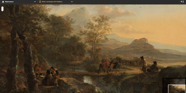 A Rembrandt painting, one of many made available by Amsterdam's Rijksmuseum, thanks to a new Google project.
