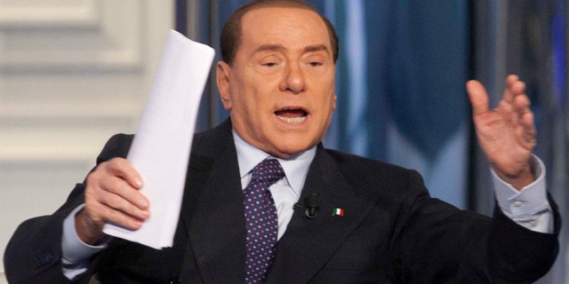Jan. 9, 2013 - FILE photo of Former Premier Silvio Berlusconi interviewed during a television show in Rome, Italy.