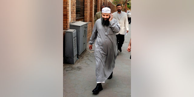 April 11, 2007 - FILE photo of Egyptian cleric Osama Hassan Mustafa Nasr, known as Abu Omar, who was allegedly kidnapped by CIA agents off the streets of an Italian city and taken to Egypt where he said he was tortured, talks on his mobile in Cairo, Egypt. Robert Seldon Lady, a former CIA base chief in Italy who was convicted in the 2003 abduction of an Egyptian terror suspect from a street in Milan has been detained in Panama, the Italian justice ministry said Thursday, July 18, 2013.
