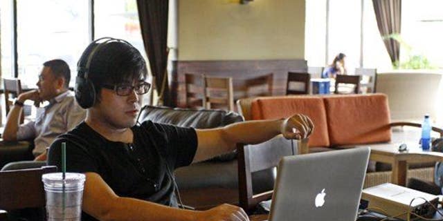 A man surfs the Internet in this file photo.