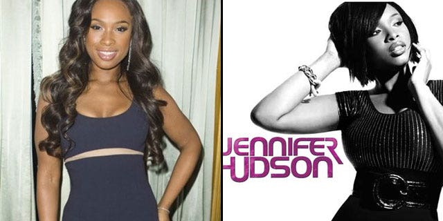 Jennifer Hudson (left) after dropping 80 pounds and right, after being photoshopped to look thinner back in 2008.