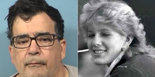 Booking photo of Michael R. Jones; Photo of Kristina Wesselman, 15, murdered in July, 1985. (DuPage County Sheriff's Office)