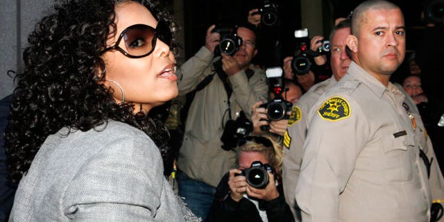 April 5: Janet Jackson arrives at court for a hearing in the death of her brother Michael Jackson.