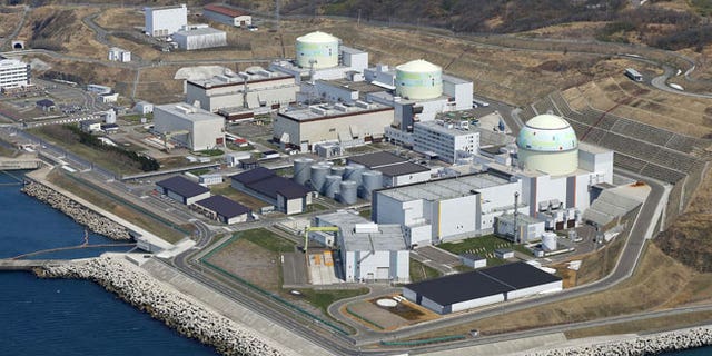 In this aerial photo taken April 22, 2012, three reactors, from left, No. 1, No. 2 and No. 3, are seen at the Tomari Nuclear Power Plant, operated by Hokkaido Electric Power Co., in Tomari in Japan's northernmost main island of Hokkaido.