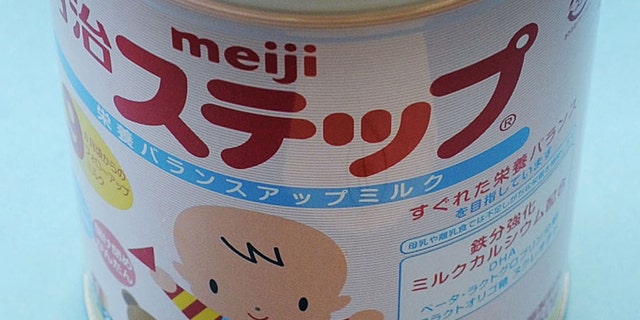 A canned powdered milk for infants Meiji Step, manufactured and sold by Japan's major food and candy maker Meiji Co.
