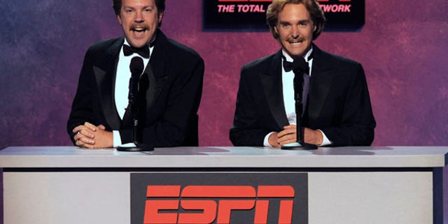 Jason Sudeikis, left, and Will Forte are seen at the ESPY Awards on Wednesday, July 14, 2010 in Los Angeles. (AP Photos/Chris Pizzello)