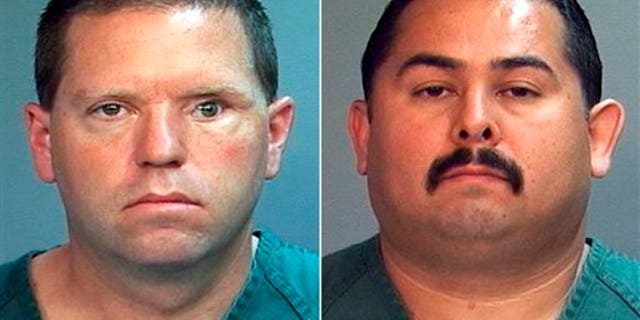 Former Fullerton Police Officers Jay Cicinelli, left, and Manuel Ramos.