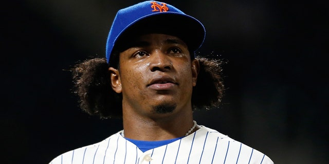 Jenrry Mejía of the New York Mets walks off the mound after being pulled in the ninth inning against the Colorado Rockies at Citi Field on September 9, 2014 in the Flushing neighborhood of the Queens borough of New York City. (Photo by Mike Stobe/Getty Images)