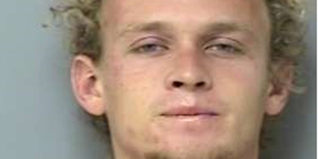 Jeremiah Aaron Haughee, 22, allegedly tackled two men at about 4:30 a.m. after destroying their lawn furniture.