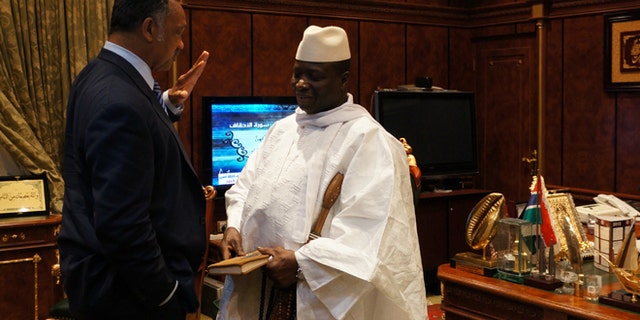 Sept. 17, 2012: The Rev. Jesse Jackson meets with Gambian President Yayha Jammeh