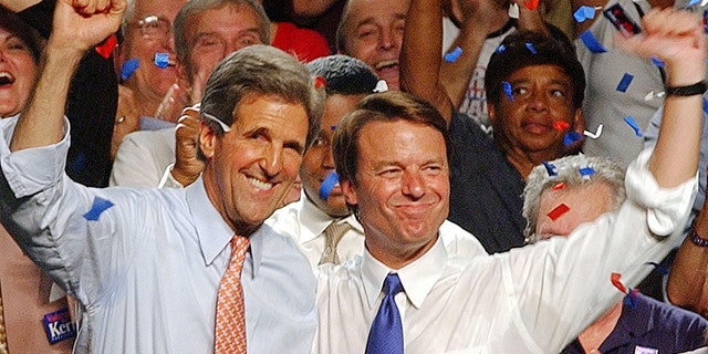 Former Secretary of State John Kerry was asked if he regretted picking his 2004 presidential running mate on the Democratic ticket, former Sen. John Edwards. (AP)