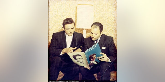 Johnny Cash and Saul Holiff in Nashville, 1966.