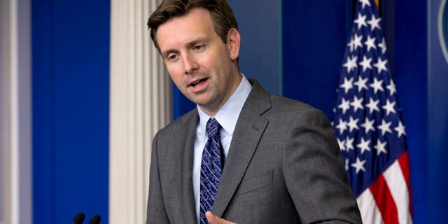 White House press secretary Josh Earnest speaks during his daily news briefing at the White House in Washington, Tuesday, July 15, 2014.