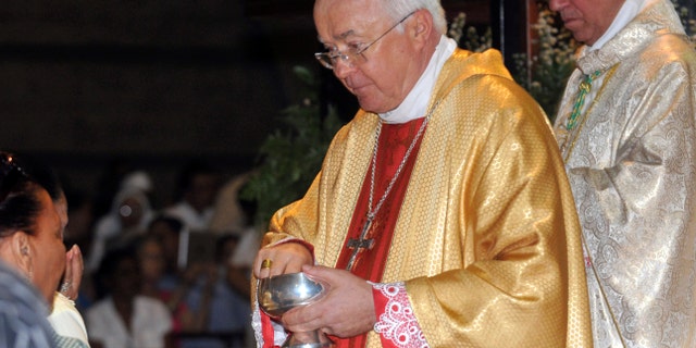 Archbishop Josef Wesolowski, papal nuncio for the Dominican Republic, leads a Mass in Santo Domingo, on March 15, 2013.