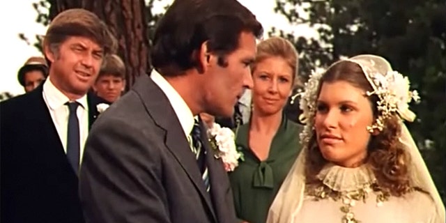 Judy Norton filming "The Waltons."