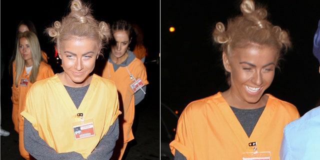 Julianne Hough and her gal pals dressed up as the jailbirds from the Netflix hit "Orange is the New Black." Hough was slammed for donning a "blackface" while trying to portray the character of Crazy Eyes. 