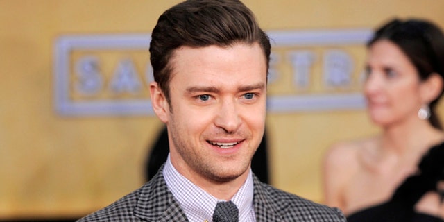 Jan. 27, 2013: This file photo shows actor-singer Justin Timberlake at the 19th Annual Screen Actors Guild Awards at the Shrine Auditorium in Los Angeles.