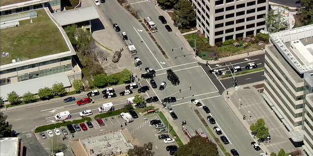 Authorities on scene at the Youtube Headquarters in San Bruno, California.