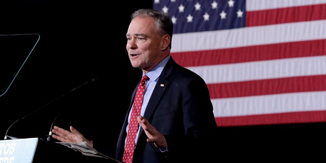 Democratic Sen. Tim Kaine, D-Va., on Thursday, Nov. 3, 2016, in Phoenix.
