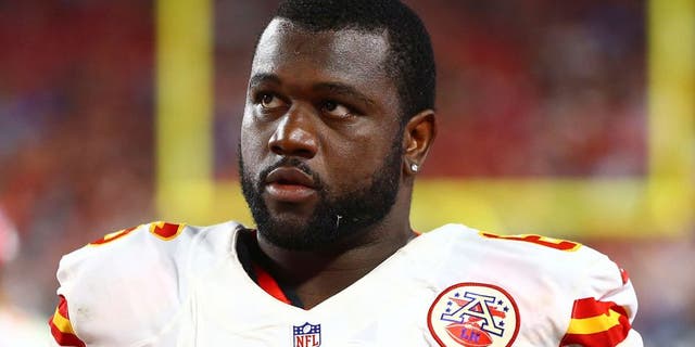 Aug 15, 2015; Glendale, AZ, USA; Kansas City Chiefs guard Ben Grubbs (66) against the Arizona Cardinals during a preseason NFL football game at University of Phoenix Stadium. Mandatory Credit: Mark J. Rebilas-USA TODAY Sports