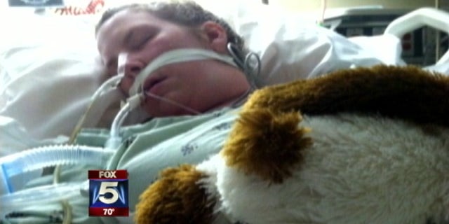 Karen Thieken in the hospital