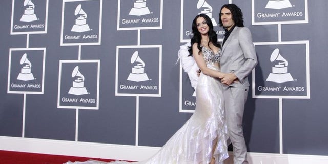 Feb. 13, 2011: Singer Katy Perry and husband British actor Russell Brand arrive at the 53rd annual Grammy Awards in Los Angeles.