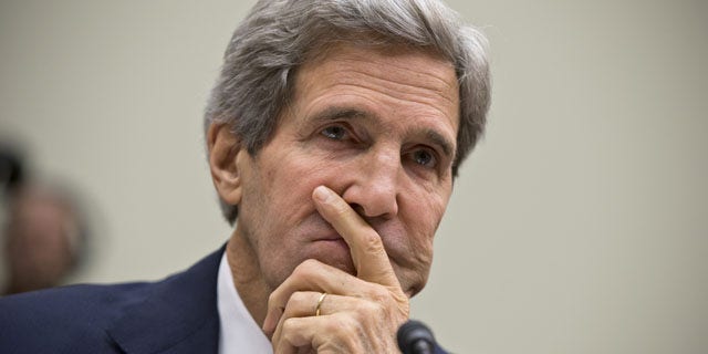 December 10, 2013: Secretary of State John Kerry testifies on Capitol Hill in Washington, before the House Foreign Affairs Committee. (AP Photo)