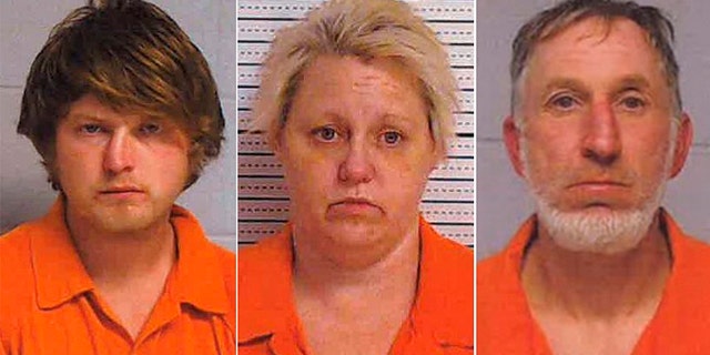 Wendall Tolbert, 51, (left) Keshia Martin Black, 42, and Bryan Loys Sears, 25, were arrested in connection with vandalism at a war memorial in Georgia.