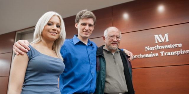 Ray Fearing (middle), with his sister Cera Fearing and Erwin Gomez