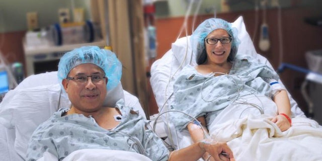 Dr. Juan Arenas, a surgeon and chief of the hospital’s Memorial Transplant Institute said, “To find a match between spouses is very unusual but very lucky for us to be able to find that.”