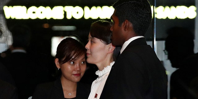 Kim's sister Kim Yo Jong joined the North Korean leader Monday night during a tour in Singapore.