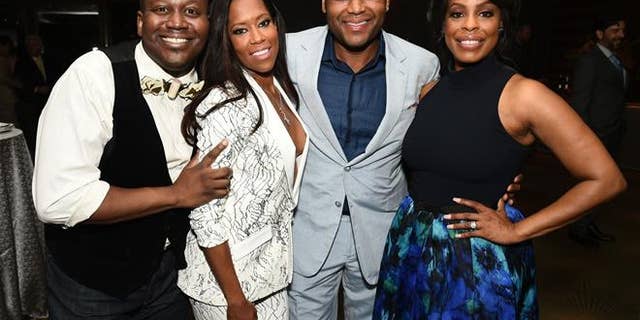 Titus Burgess, from left, Regina King, Anthony Anderson, and Niecy Nash attend the Television Academy's 67th Emmy Awards Performers Nominee Reception in 2015.