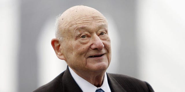 In this March 23, 2010 file photo, former New York Mayor Ed Koch speaks during a publicity event in New York. The FBI has for the first time released materials from its files on the former New York Mayor, who died earlier this year at age 88.