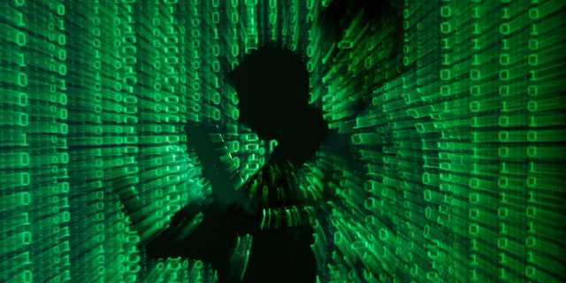 An illustration picture shows a projection of binary code on a man holding a laptop computer, in an office in Warsaw June 24, 2013. REUTERS/Kacper Pempel (POLAND - Tags: BUSINESS TELECOMS TPX IMAGES OF THE DAY) - RTX10ZB5