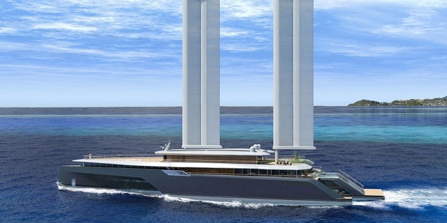 The 282ft trimaran called Komorebi is part sailboat part speedboat.