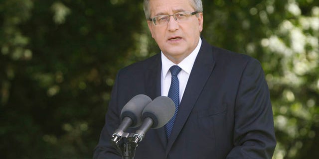 June 23, 2014: Poland's President Bronislaw Komorowski announces that good Polish-U.S. ties are not affected by the critical private remarks leaked from a secret tape.