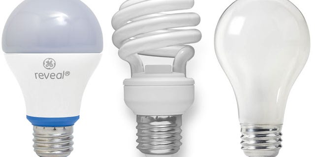 Light bulbs have evolved from the standard incandescent (right) to compact fluorescents and now LEDs (left), which come in a variety of shapes -- some quite familiar in appearance.